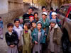 Group of Kids in Front of Hotel